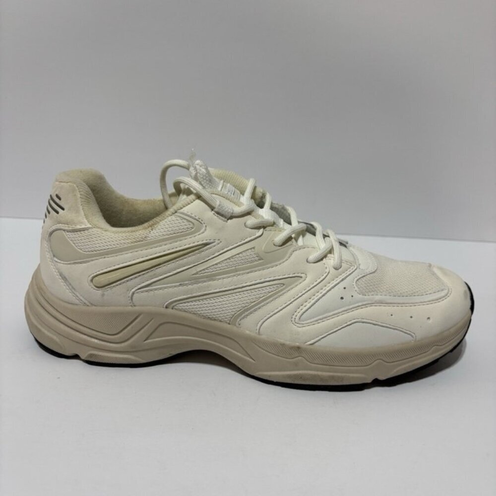 MNG Men’s White Lace-Up Sneakers, Size 11 M